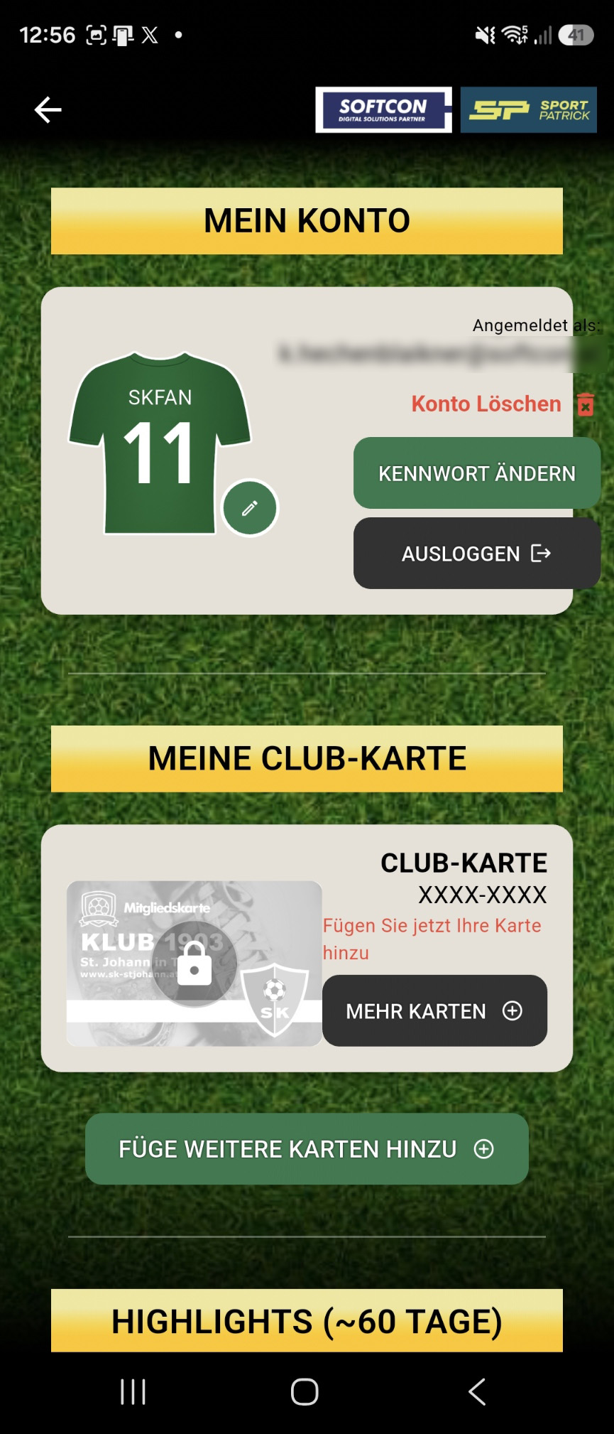 App Kontoübersicht